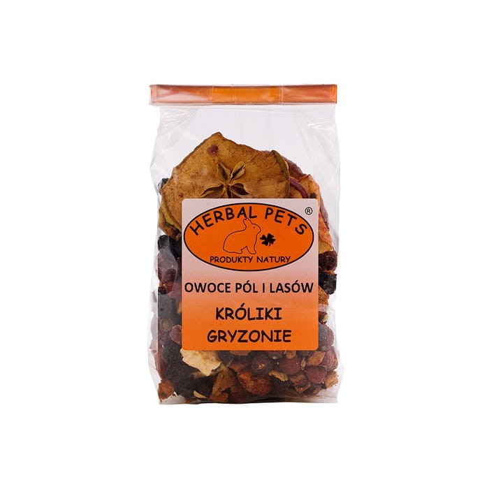 OWOCE PÓL I LASÓW DLA KRÓLIKÓW I GRYZONI 100g HERBAL PETS 