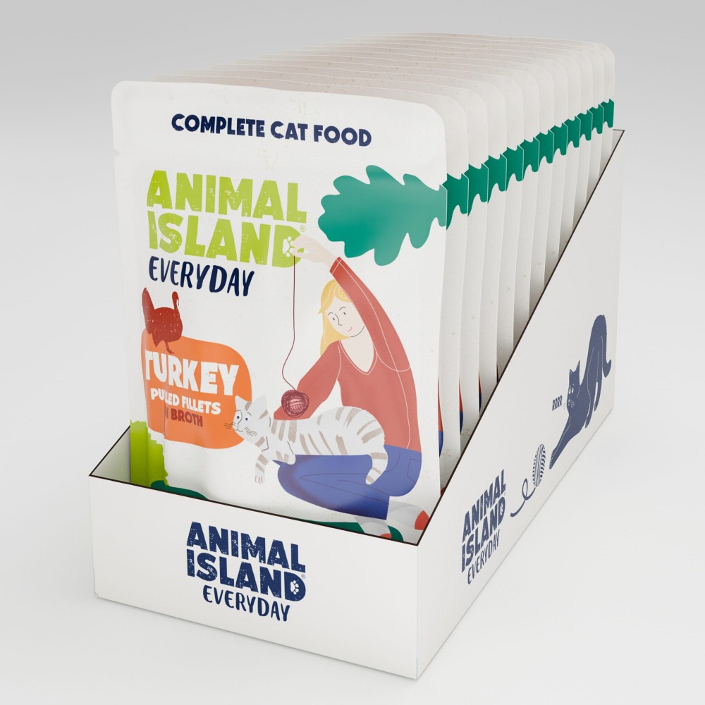 ANIMAL ISLAND_CAT POUCH 85G_TURKEY_12 pack.jpg