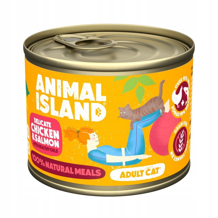 Mokra karma dla Kota kurczak łosoś  200g Animal Island