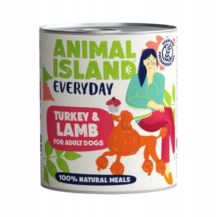 Mokra karma dla Psa indyk jagnięcina Everyday 800g Animal Island